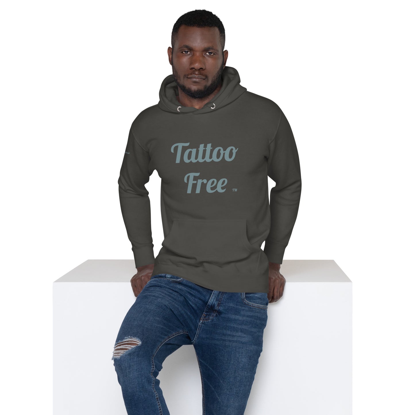 Tattoo Free Vintage black Hoodie