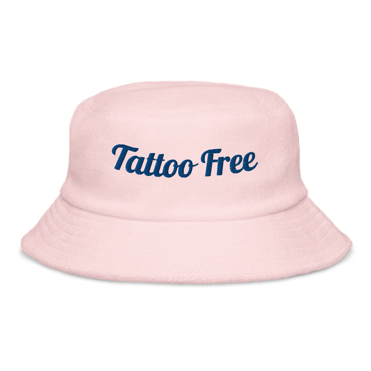 Tattoo free Navy / light blue terry cloth bucket hat