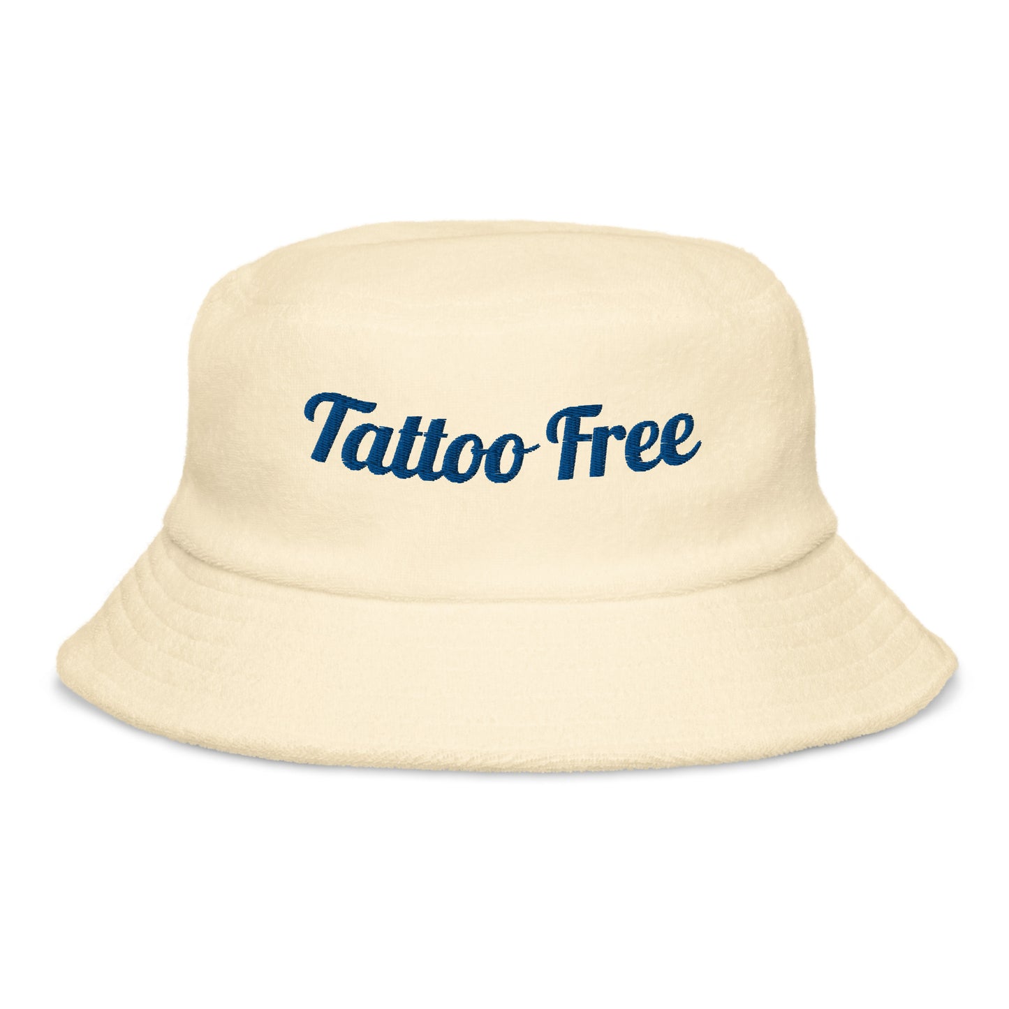 Tattoo free Navy / light blue terry cloth bucket hat